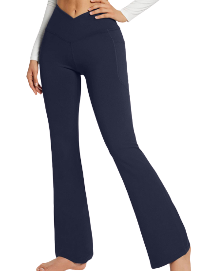 SHOPIQAT Pocket Waist Flare Leggings - Premium from shopiqat - Just $6.750! Shop now at shopiqat